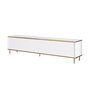 Hanah Home Soporte para TV Blanco y Dorado